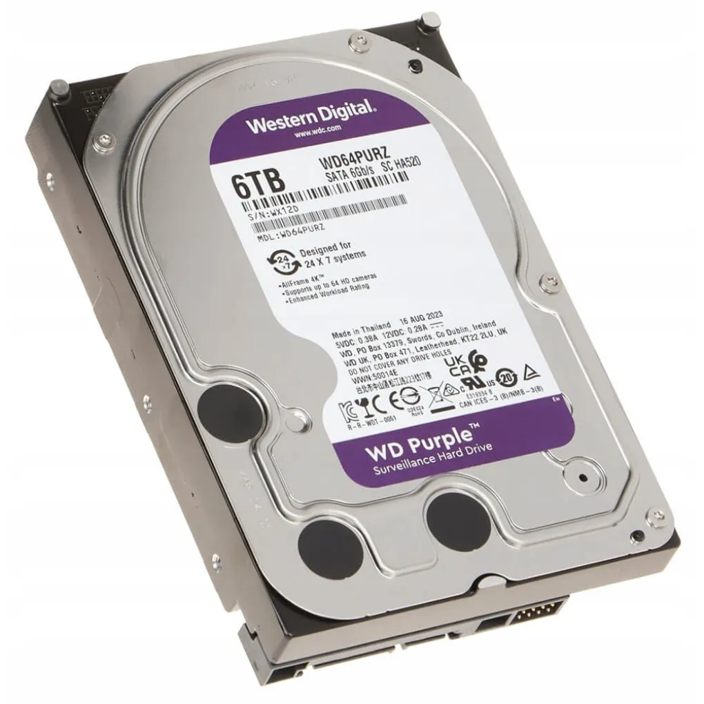 Жорсткий диск 3.5" 6TB 256MB Western Digital Purple (WD64PURZ)- Фото 2
